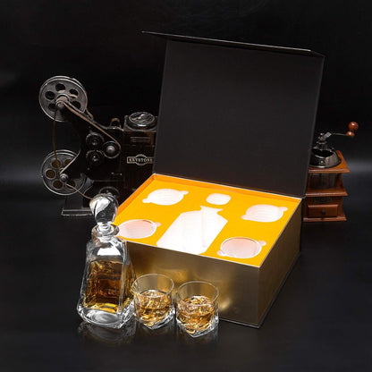 5-teiliges Whisky-Set mit Karaffe und Gläsern, Bleifrei