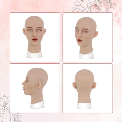 Silikonmaske Damen Kopf für Cosplay & Halloween