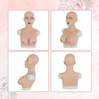 ROANYER Silikon Maske May Damen Kopf Latex für Halloween