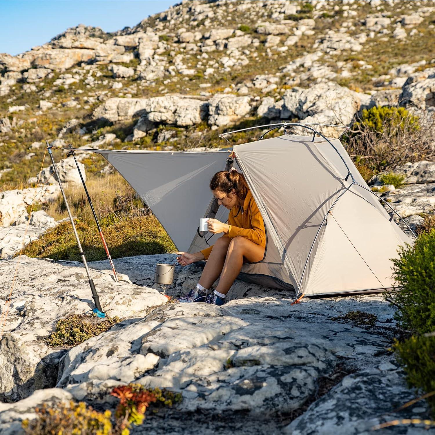 Ultraleichtes 3-Jahreszeiten Zelt für Camping und Wanderungen 2