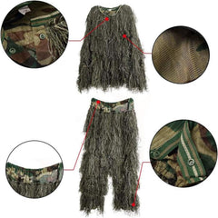 Ghillie Suit Tarnanzug Jagd Wald Wüste 3D Camouflage Set