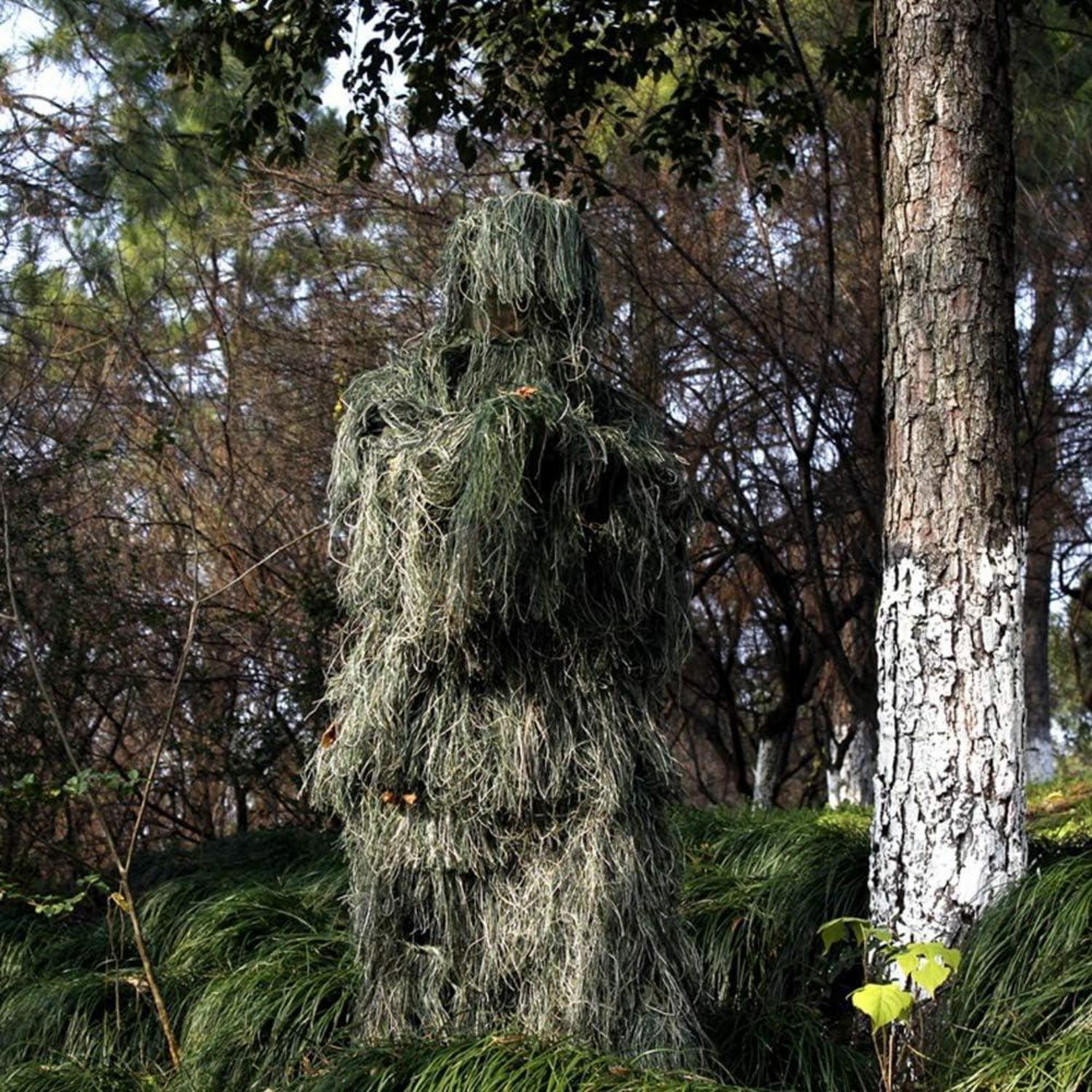 Ghillie Suit Tarnanzug Jagd Camouflage Set Tarnkleidung Wald Wüste