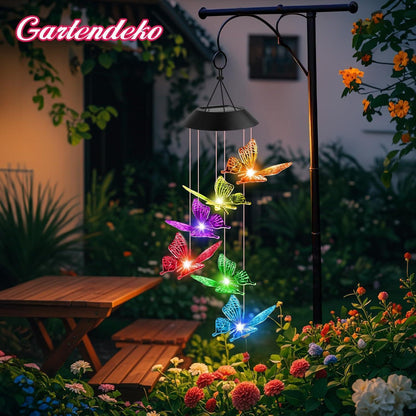 Leuchtende Schmetterling Solarswindspiel für Garten Geschenk
