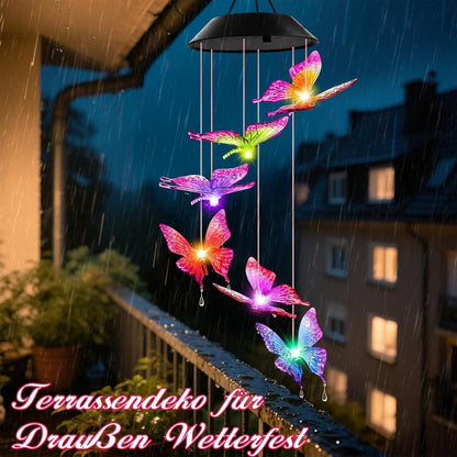 Leuchtende Schmetterling Solarswindspiel für Garten Geschenk