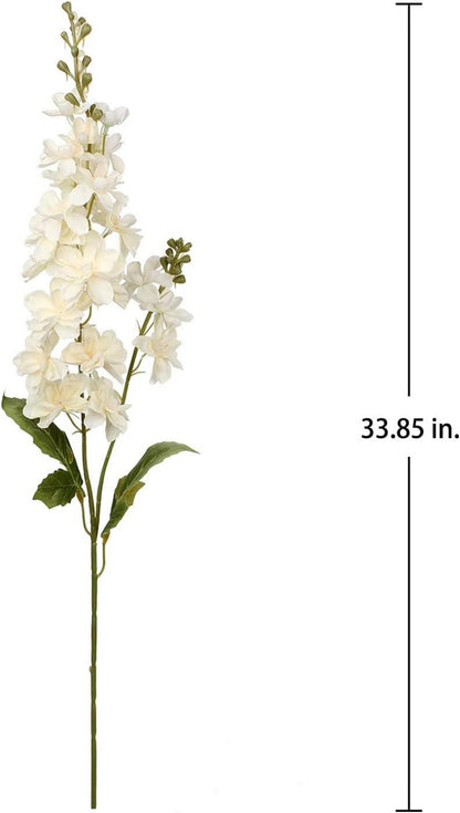 Künstliche Rittersporn Blumen Weiß 86cm Set 3 Stück