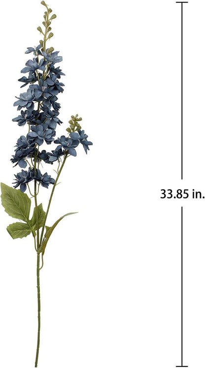 3er Set Künstliche Rittersporn Blumen 86cm Blau Textil Deko