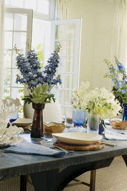 3er Set Künstliche Rittersporn Blumen Textil 86cm Blau - Kunstblumen