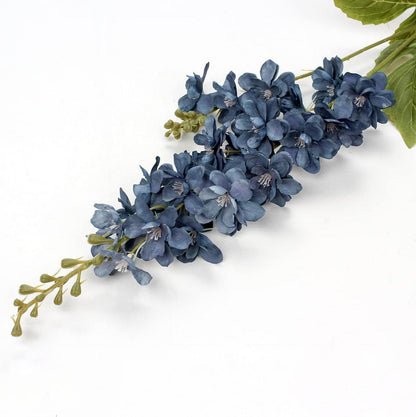 3er Set Künstliche Rittersporn Blumen Delphinium Textil 86cm Blau