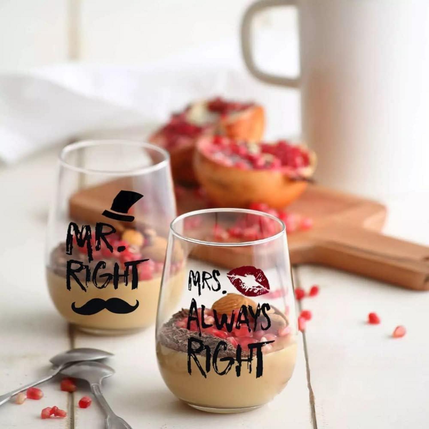 Hochzeit Weingläser Set Paar Mr Right Mrs Always Right Jahrestag