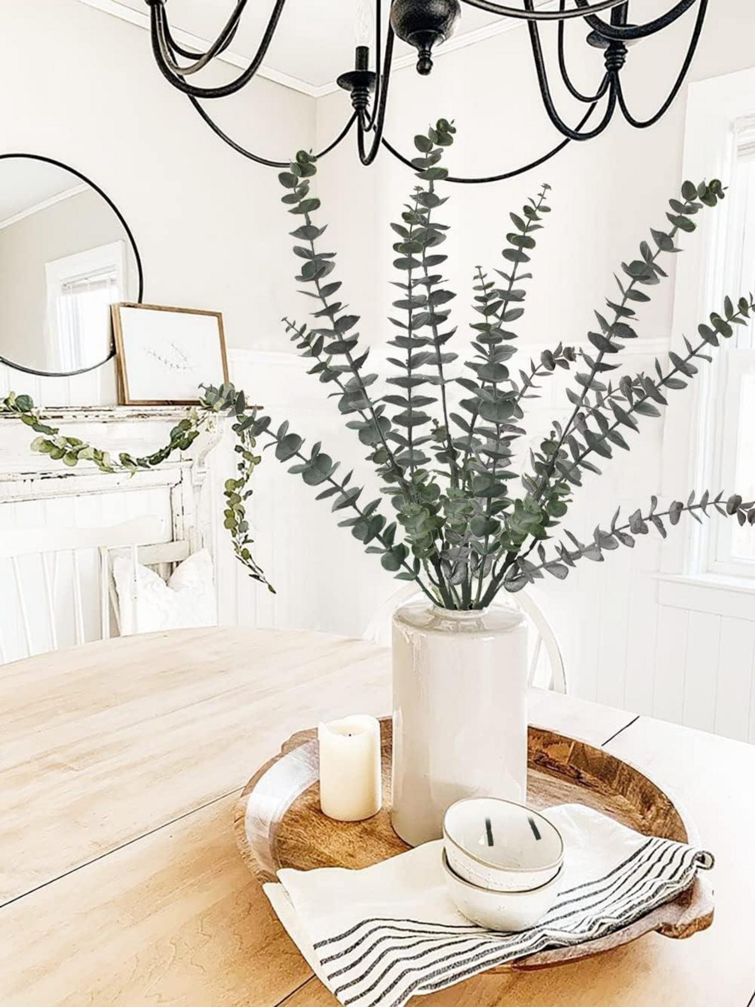 3 PCS Künstliche Eukalyptus Zweige Kunstpflanzen Blumenarrangement