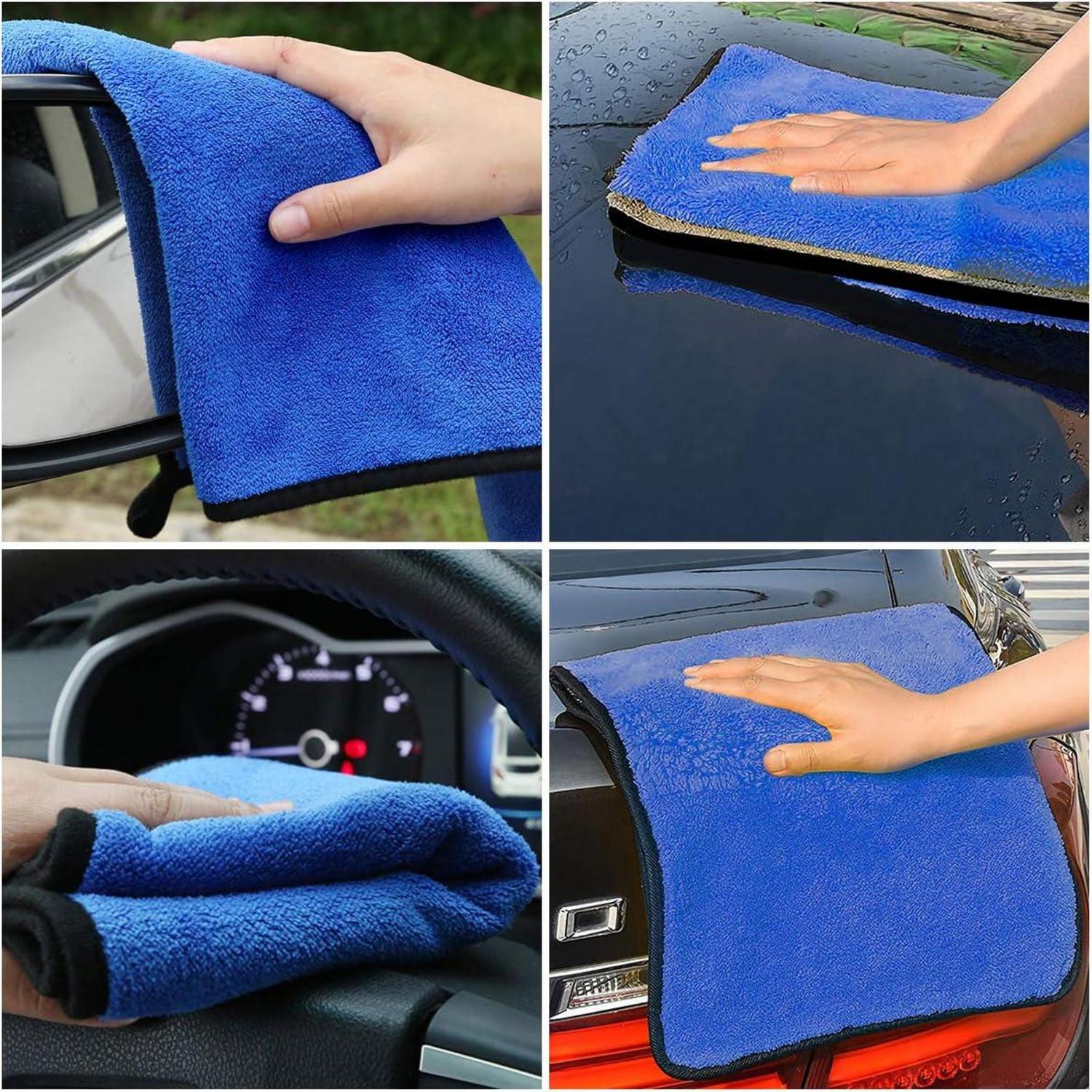 Mikrofasertücher Auto 6 PCS 500GSM Multifunktionales Fusselfreies