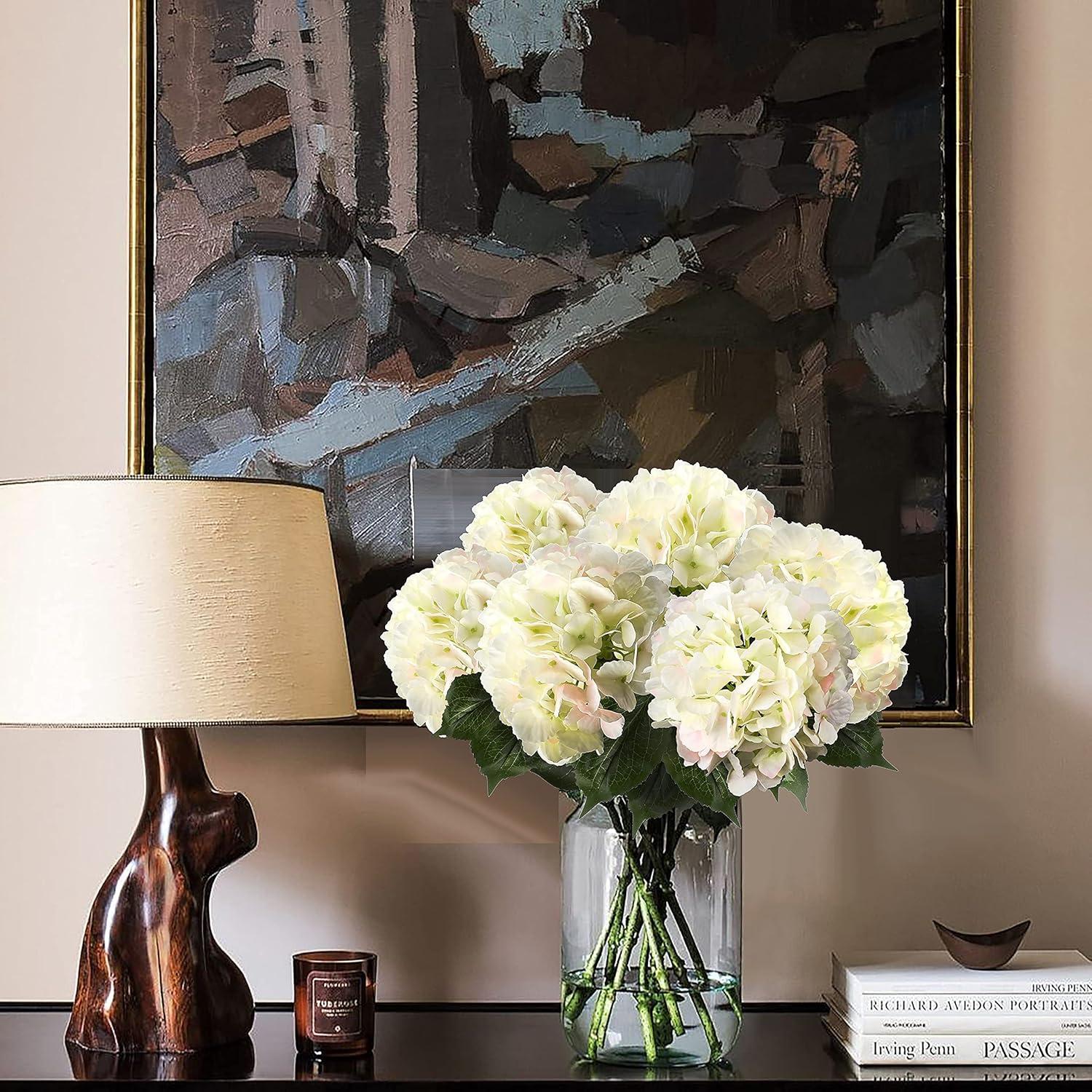 Künstliche Hortensie 3er Set Kunstblumen L53cm Deko Blumensträuße