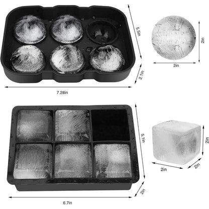 Eiswürfelform für Runde Eiswürfel und Viereckige Eiswürfel