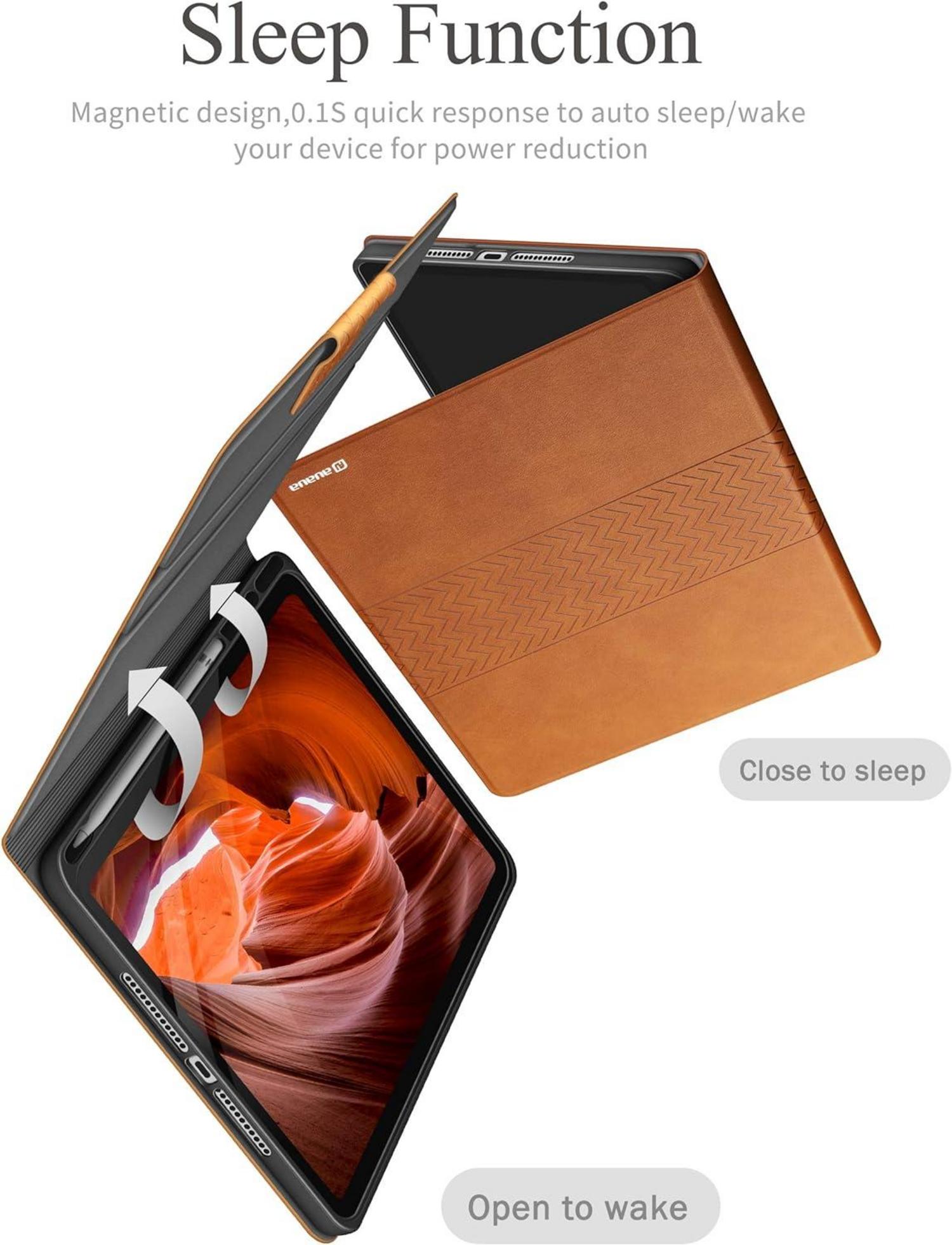 iPad 10,2 Zoll Hülle 9. 8. 7. Generation AUAUA braun PU Leder auto