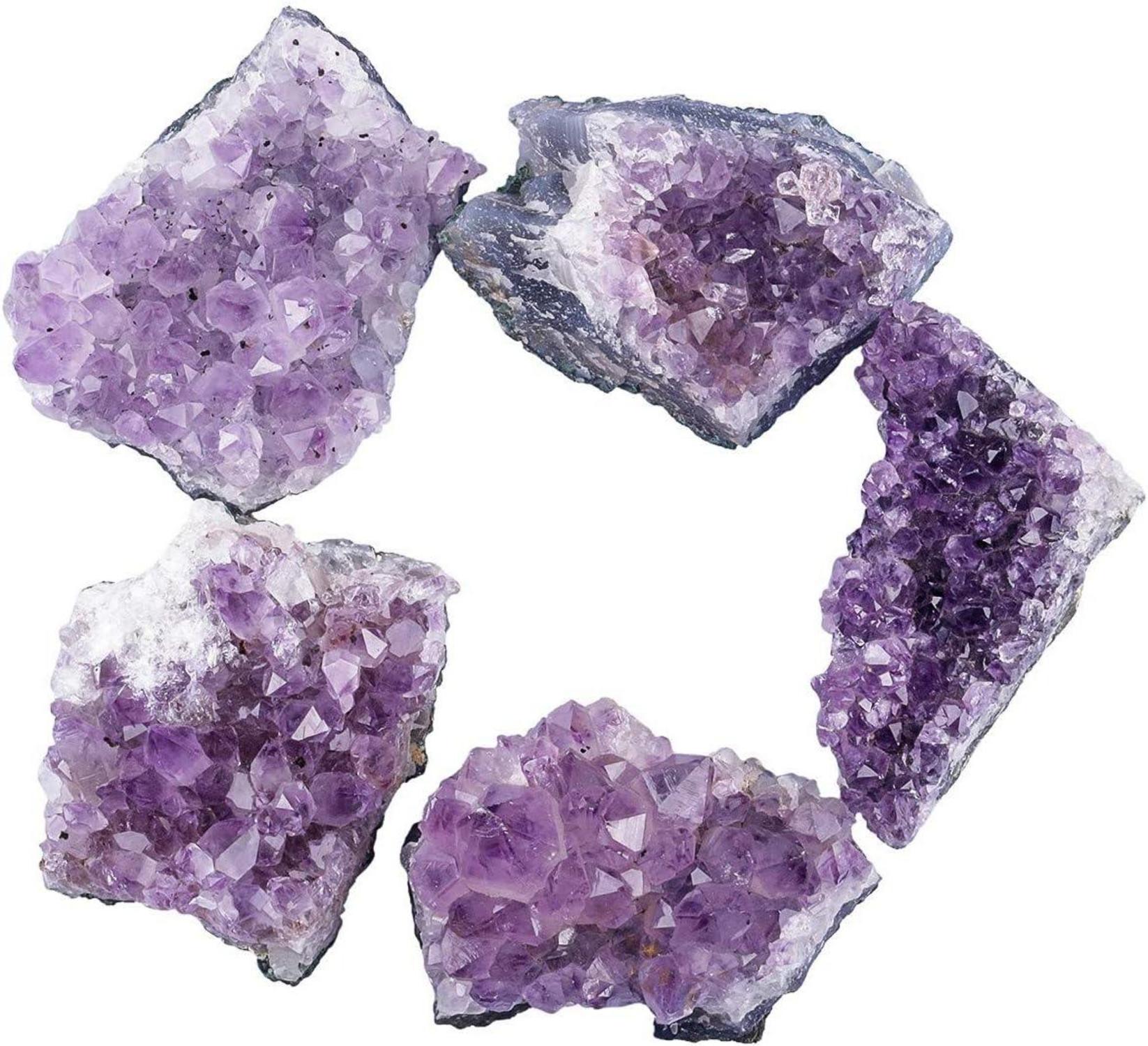 Amethyst Kristall Drusensegment Rohstück Fengshui Dekoration
