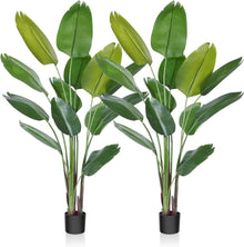 Künstliche Paradiesvogel Pflanze Tropische Palme 180cm 2er Pack