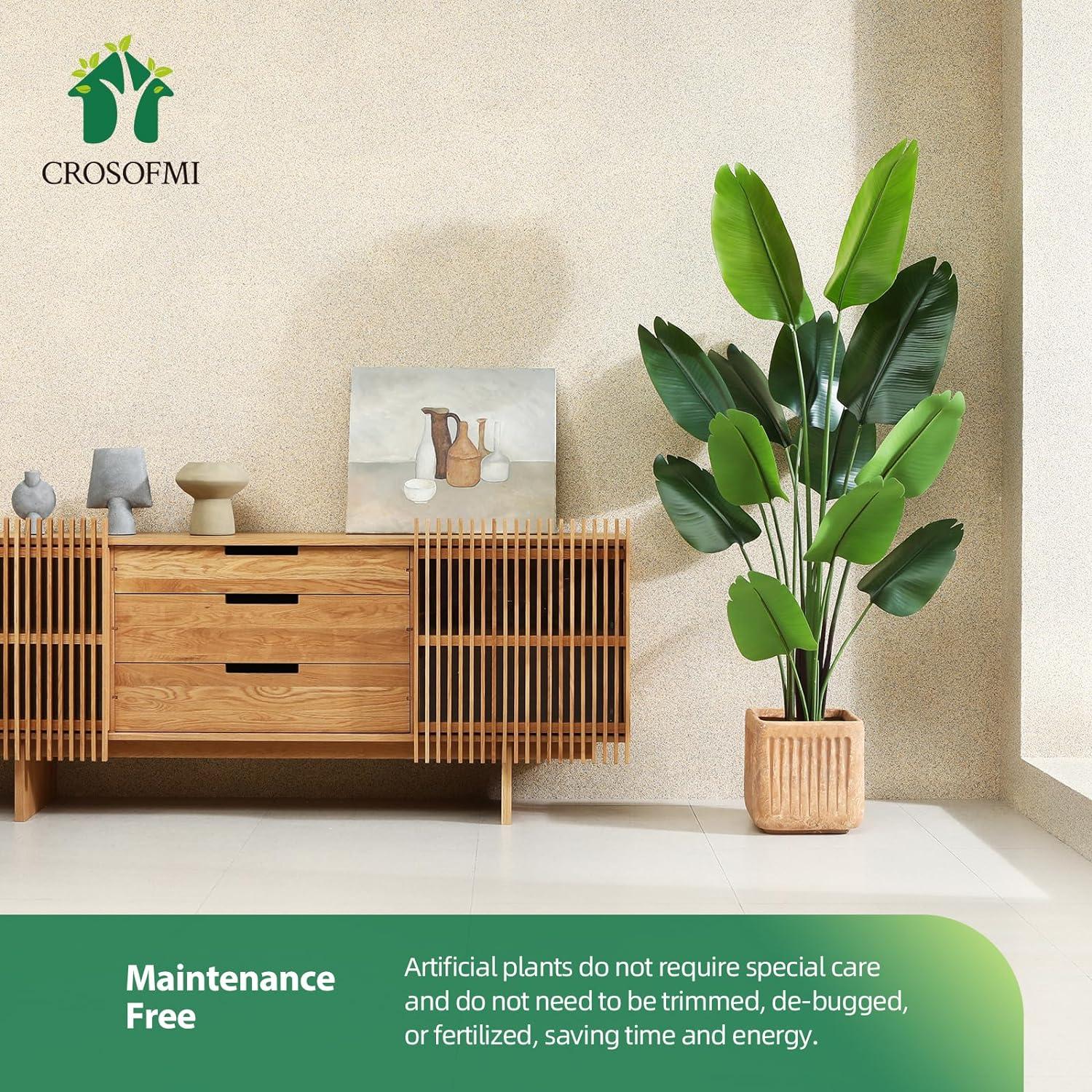 Künstliche Paradiesvogel Pflanze Tropische Palme 180cm 2er Pack