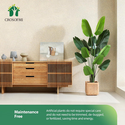 Künstliche Paradiesvogel Pflanze Tropische Palme 180cm 2er Pack