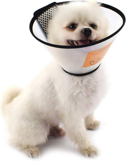SUQ Haustier Kegel Einstellbare Halskrause für kleine Hunde 20-24cm