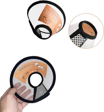SUQ Haustier Kegel Einstellbare Halskrause für kleine Hunde 20-24cm