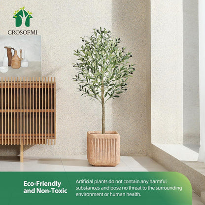 Künstlicher Olivenbaum Pflanze 120 cm Seidenbaum Formschnitt