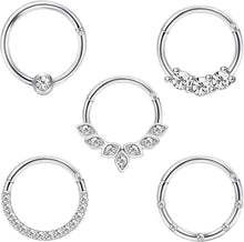 16G Edelstahl Daith Helix Tragus Nasen Hoop Piercing 8mm 10mm Set