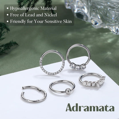 16G Edelstahl Daith Helix Tragus Nasen Hoop Piercing 8mm 10mm Set