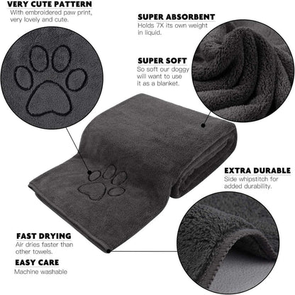 Super saugfähiges Mikrofaser Haustierhandtuch für Hunde und Katzen