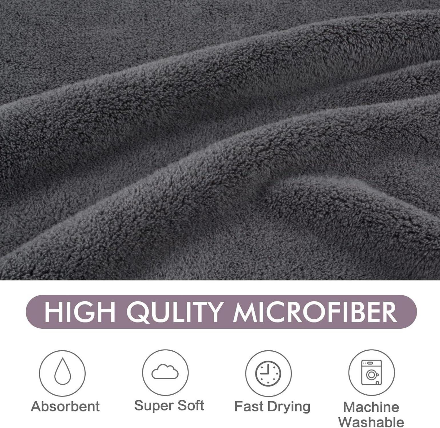 Super saugfähiges Haustierhandtuch Mikrofaser 76x127CM Dunkelgrau