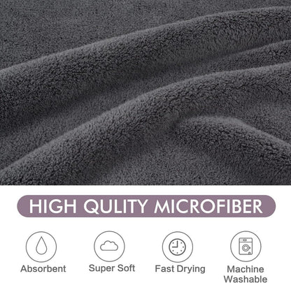 Super saugfähiges Haustierhandtuch Mikrofaser 76x127CM Dunkelgrau