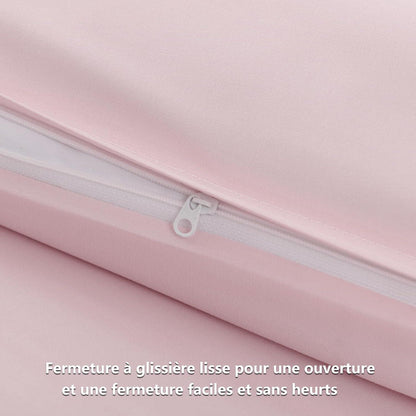 Kissenbezug 65x65 rosa 2er Set Mikrofaser Reißverschluss