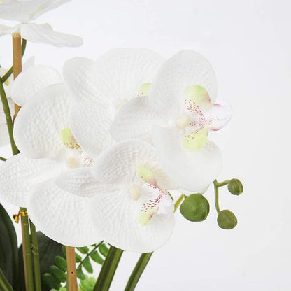 Kunstblumen Orchideen Topf Phalaenopsis Bonsai Deko Höhe 38CM