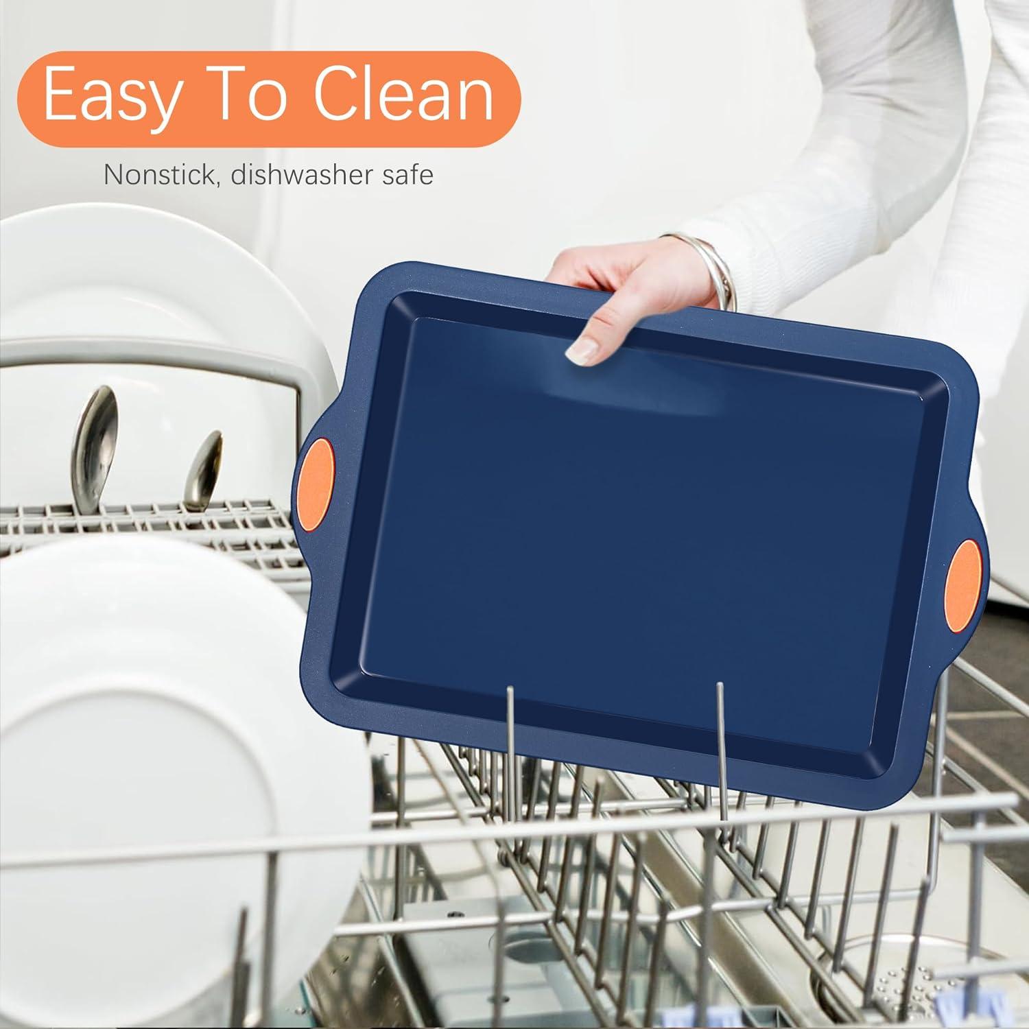 Professionelles Stapelbares Silicone Backformen-Set 4-teilig Navy Blue