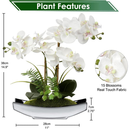 Künstliche Orchidee Phalaenopsis Bonsai Deko 38CM