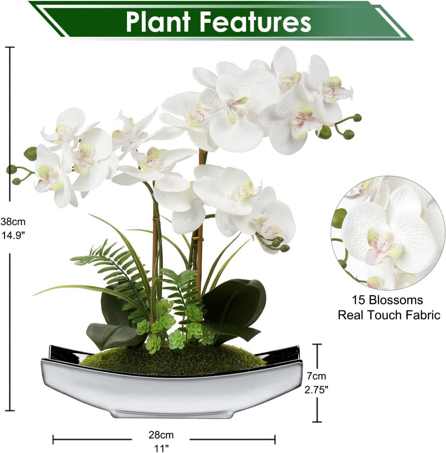Künstliche Orchidee Phalaenopsis Bonsai Deko 38CM