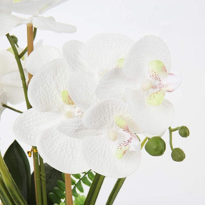 Kunstblumen Orchideen Phalaenopsis Echte Optik Topf Deko 38CM