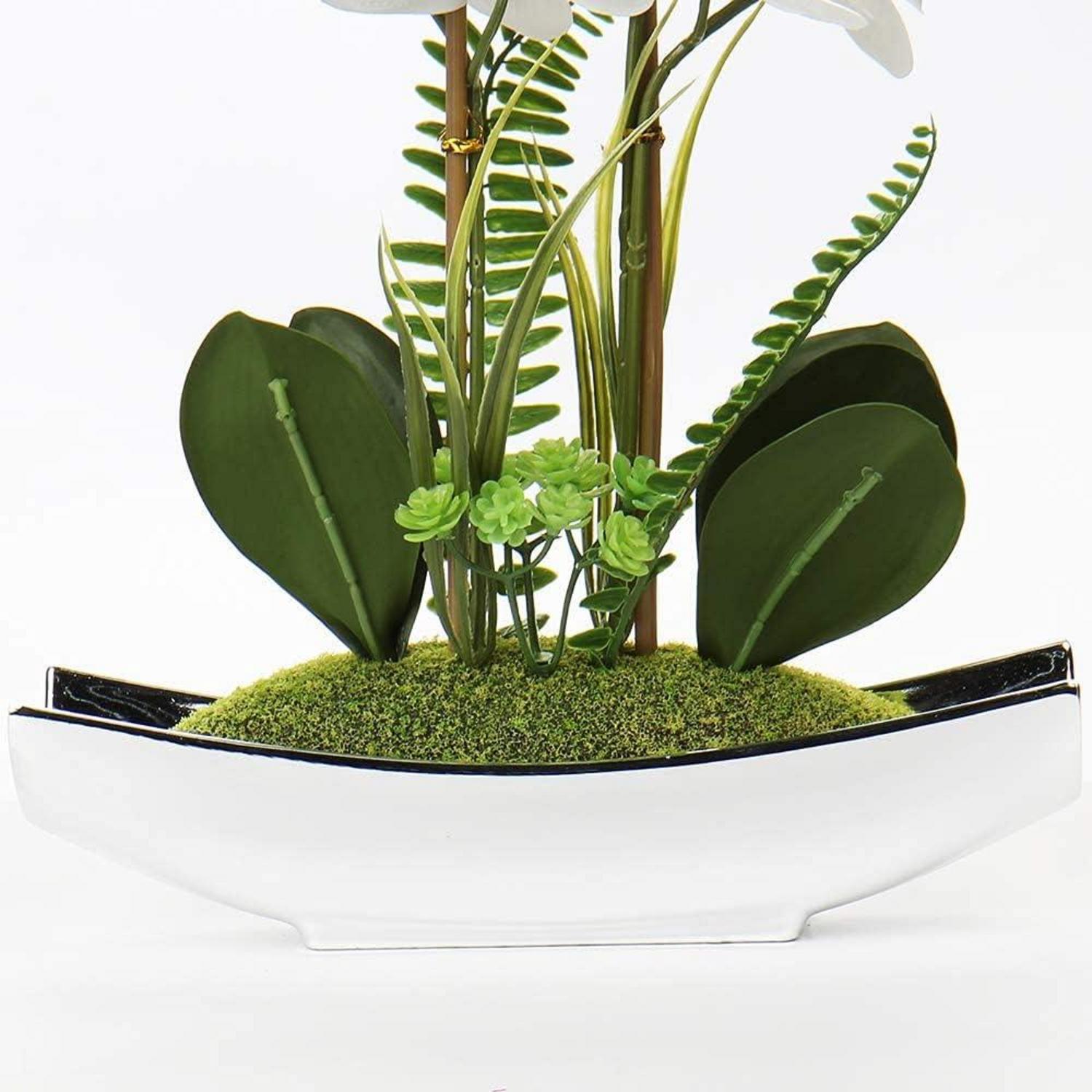 Kunstblumen Orchideen Phalaenopsis Bonsai Wohnzimmer Deko 38CM