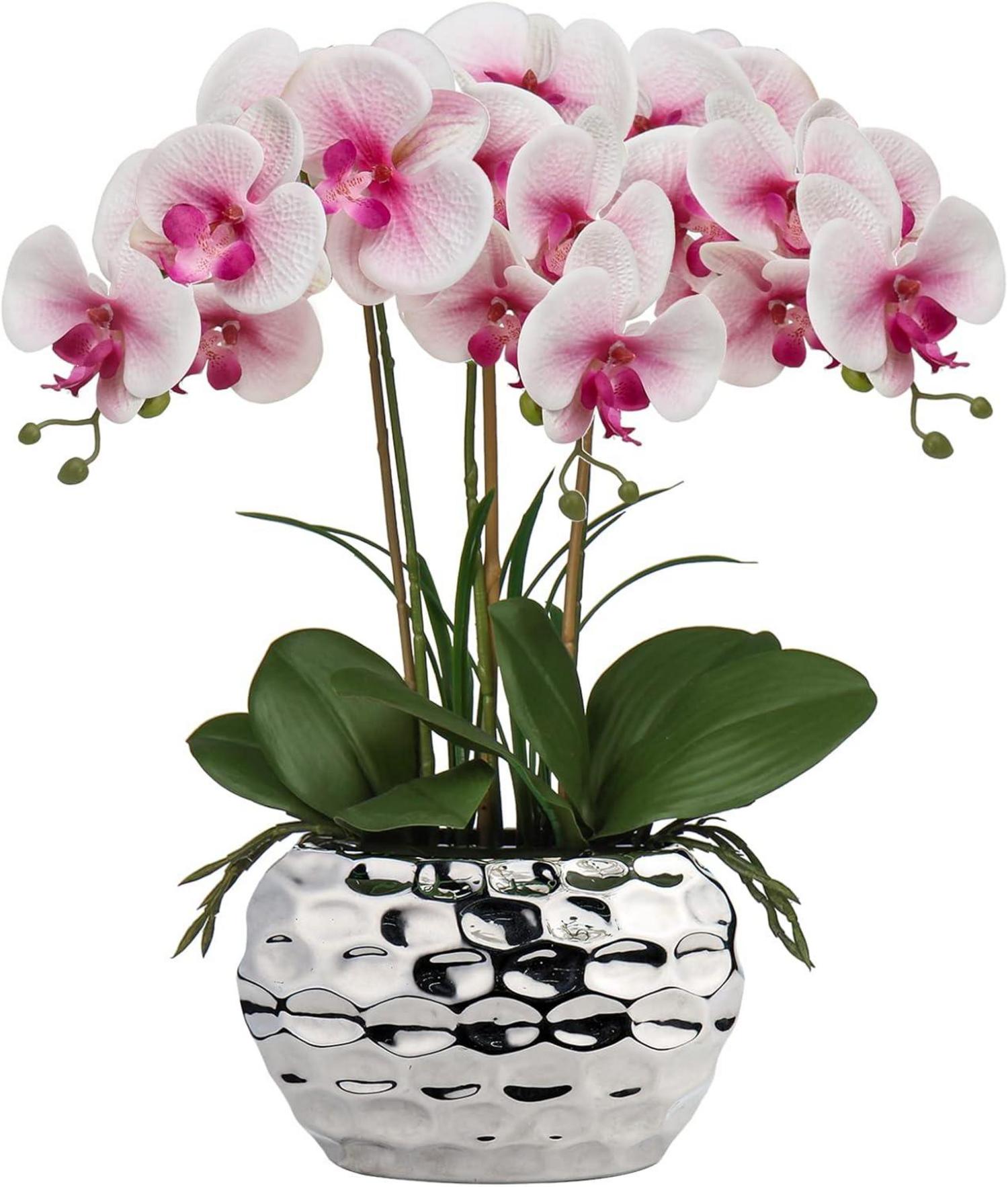 Künstliche Orchideen Phalaenopsis Deko Set 44cm