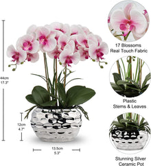 Künstliche Orchideen Phalaenopsis 44CM in Keramiktopf - Rosa