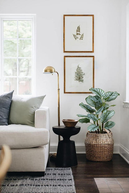 Künstliche Calatheas Orbifolia Pflanze 63CM Tropische Zimmerpflanze Büro Deko