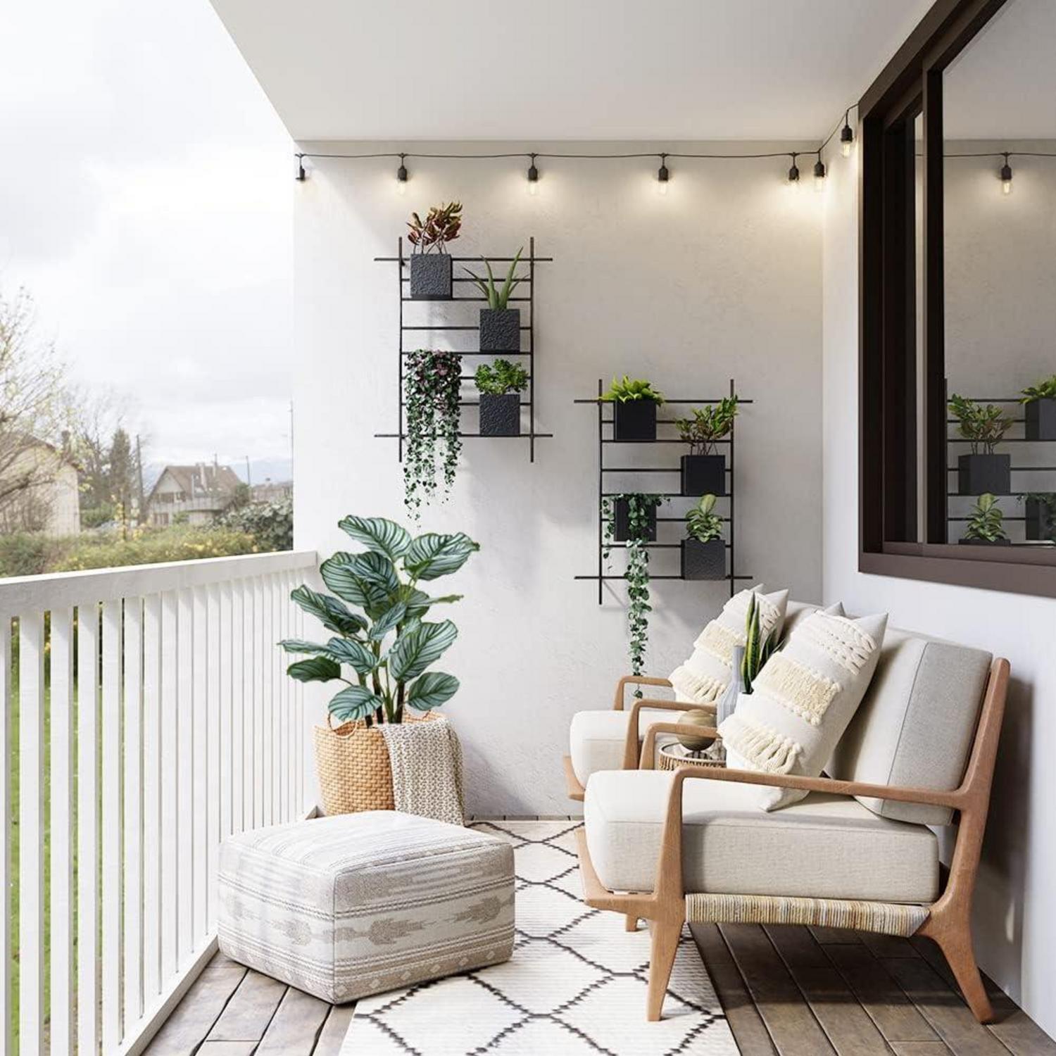 Künstliche Pflanze Calathea Orbifolia 63cm Tropische Zimmerpflanze im