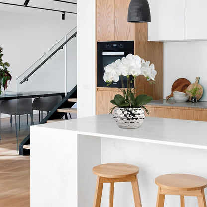 Künstliche Orchidee Phalaenopsis Kunstblume 44cm Keramiktopf