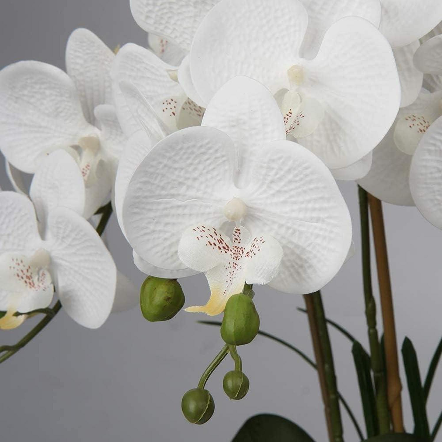 Künstliche Orchideen Phalaenopsis Deko Kunstblumen Bonsai 44cm