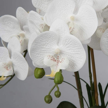 Künstliche Orchideen Phalaenopsis Deko Kunstblumen Bonsai 44cm