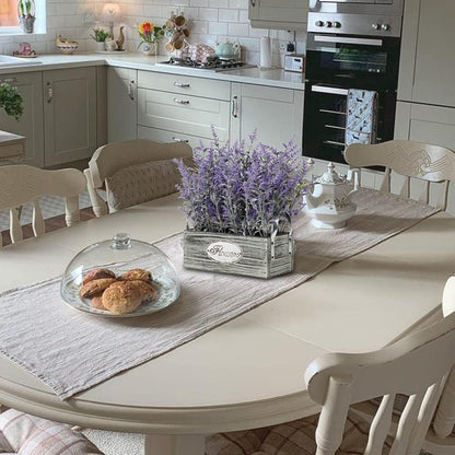 Künstliche Lavendel Blumen Kunstpflanzen Indoor Outdoor Dekor Holztopf