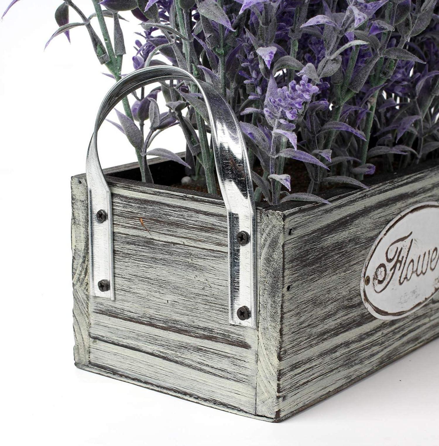 Künstliche Lavendel Blumen Kunstpflanzen Flocked Kunststoff in