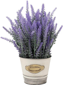 Künstlicher Lavendel Blumen Kunstpflanze Deko Topf Indoor Outdoor