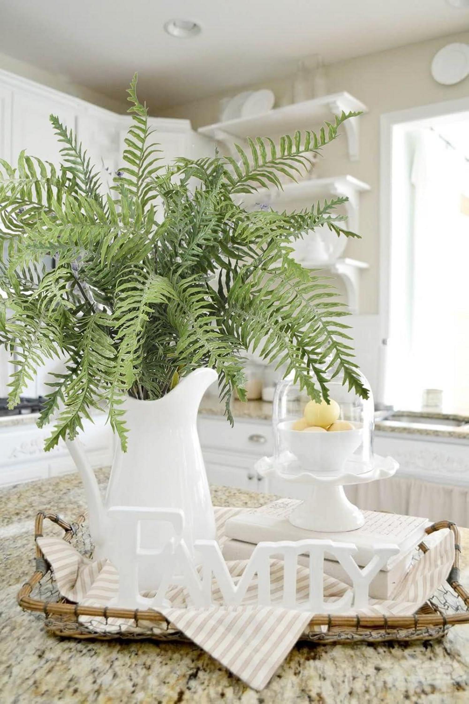 Künstlicher Farnzweig Boston 76cm 3 Zweigen Plastikblätter