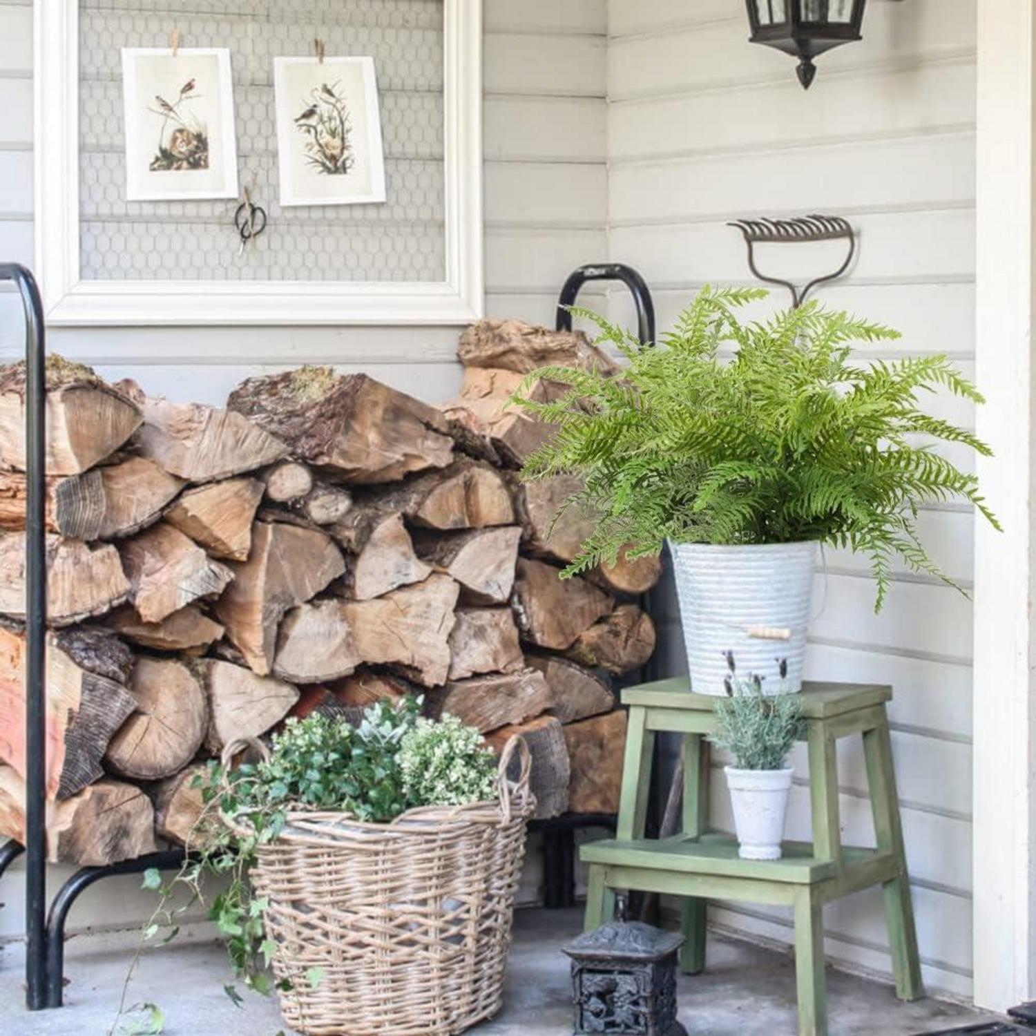 Künstlicher Farnzweig Boston Farn Kunstpflanze 76cm 3 Zweigen