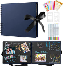 DIY Fotoalbum Schwarze Seiten Scrapbook für Hochzeit Kinder